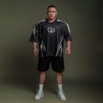 BLACK FANG DEGREY JERSEY 84 V-NECK SPORTS T-SHIRT - JERFANGD