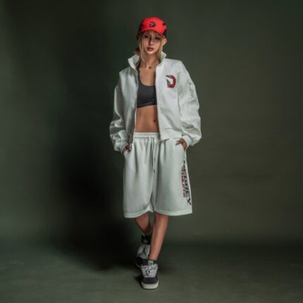 DEGREY WHITE BOMBER JACKET - BOMBT