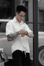 Degrey Shirt BUILT NOT BORN - SHIRTKEM (Cream) - Image 5