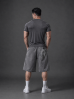 Degrey BIG Compressor Tee sports t-shirt in GRAY with embroidered logo - BIGCOMTEEGREY - Image 3