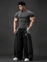 Degrey BIG Compressor Tee sports t-shirt in GRAY with embroidered logo - BIGCOMTEEGREY - Image 7