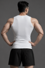 Degrey White Compressor Embroidered Tank Top – COMTANKTRANG - Image 2