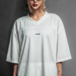 Degrey Jersey BASIC 84 WHITE V-neck T-shirt - JERBATRA