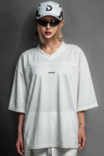 Degrey Jersey BASIC 84 WHITE V-neck T-shirt - JERBATRA