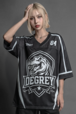 Degrey Jersey Rex 84 V-neck Black T-shirt - JERREXDEN - Image 2