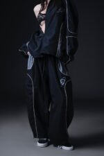 Degrey Black Sports Windbreaker Jacket with Mascot Print - JKMASCOT - Image 4