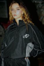 Degrey Black Sports Windbreaker Jacket with Mascot Print - JKMASCOT - Image 6