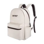Degrey Leather Basic Backpack in Cream - LBBK