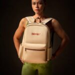 Degrey Leather Basic Backpack in Cream - LBBK - Image 3