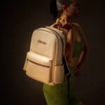 Degrey Leather Basic Backpack in Cream - LBBK - Image 4