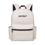 Degrey Leather Basic Backpack in Cream - LBBK - Image 5