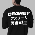 Degrey Black Oversized Logo Print T-shirt – OVSLOGO