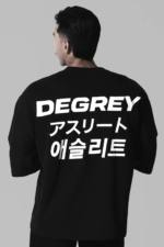 Degrey Black Oversized Logo Print T-shirt – OVSLOGO