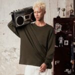 Degrey Green Oversized Athlete Long Sleeve Logo T-shirt – OVSLONGREU - Image 4