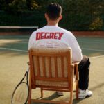 White long-sleeved T-shirt with red Degrey logo, loose fit - OVSLONGTRANG - Image 4