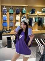 Degrey Wax Purple Oversized Logo T-shirt – OVSWAXTIM - Image 9