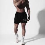 Degrey Black sweatpants with embroidered Big Logo, sporty design, double-layered fleece fabric - QTTBIGDEGREY - Image 2