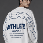 Degrey White Blue Poly Athlete Sweater – SWETRAXA