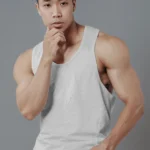 Degrey Tank Top – GRAY 4-Way Stretch Cotton New Logo - TANKNEWLOGOXAM