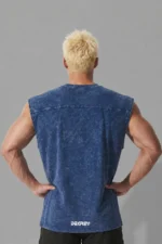 Tank Top WAX BLUE Degree Cotton in Logo - TANKWAXBLUE - Image 2