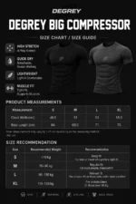 Degrey BIG Compressor Tee sports t-shirt in GRAY with embroidered logo - BIGCOMTEEGREY - Image 9