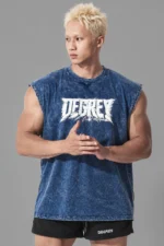 Tank Top WAX BLUE Degree Cotton in Logo - TANKWAXBLUE