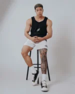 Degrey Tank Top – BLACK 4-Way Stretch Cotton New Logo - TANKNEWLOGODEN - Image 5