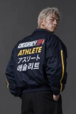 Degrey Japan Korea Bomber Jacket - Navy - BOMBNAVY