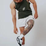 Degrey Tank Top – GREEN 4-Way Stretch Cotton New Logo - TANKNEWLOGOGREEN